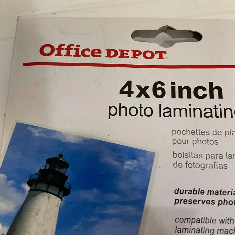 Office Depot Photo Laminating Pouches 4 x‎ 6 inch 25 count